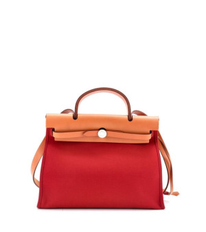 Pre-Owned HERMÉS, 31 Herbag Zip Leather and Toile