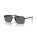 Iconic Plaque Rectangle Men's Sunglasses, PR A57S