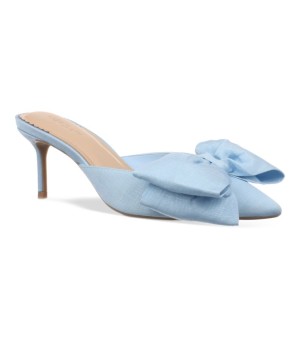 On 34th, Alaynaa Pointed-Toe Bow Mule Pumps