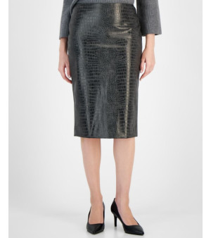 Anne Klein, Women's Faux Alligator Shimmer Skirt