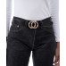 Double-Circle Rhinestone Belt