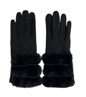 Marcus Adler, Faux Fur Cuff Faux Suede Touchscreen Glove