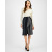 Women's Faux-Leather Midi Skirt