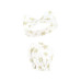 Baby Girls Hudson Cotton Headband and Scratch Mitten Set, Fancy Plaid Snowflake, 0-6 Months