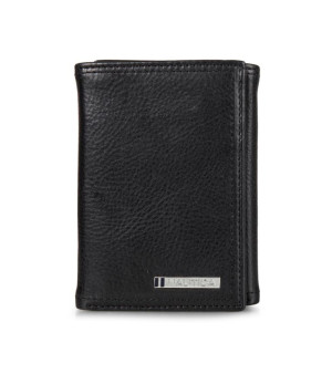 Nautica, Men's Enameled Logo Leather Trifold Wallet