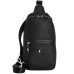Men's Leo Logo Embossed Sling Backpack