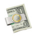 Men's Belgium King Albert Ii One Euro Coin Money Clip