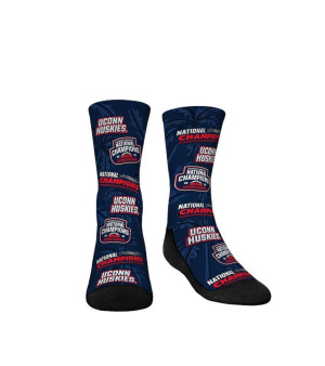 Rock 'Em, Big Boys and Girls Navy UConn Huskies 2025 NCAA Women's Basketball National Champions All-Over Crew Socks