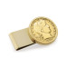 Men's Gold-Layered Silver Barber Half Dollar Stainless Steel Coin Money Clip