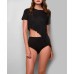iCollection Women's Lindey 2 Piece Knit Top and High Waist Panty Set