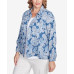 Plus Size Baroque Paisley Soft Button Collared Jacket
