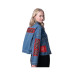 Detroit Red Wings Game Ball Cropped Button-Up Denim Jacket