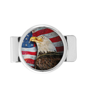 American Coin Treasures, Men's American Bald Eagle Colorized JFK Half Dollar Money Clip