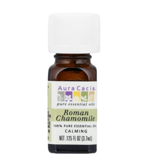 Aura Cacia, 100% Pure Essential Oil  Roman Chamomile  -  0.125 fl oz (3.7 ml)