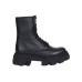 Black Leather Combat Boots By URBNKICKS