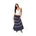 Womens Polka Dot Tiered Maxi Skirt