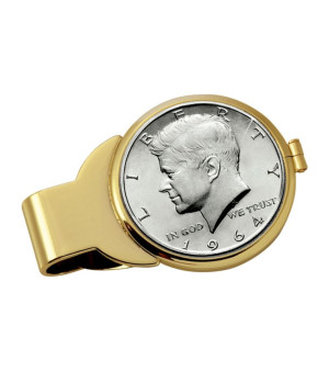 American Coin Treasures, Men's JFK 1964 First Year of Issue Half Dollar Coin Money Clip