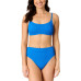 Juniors' Ribbed Scoop-Neck Bralette Bikini & Ribbed Banded High-Waisted Swim Bottoms