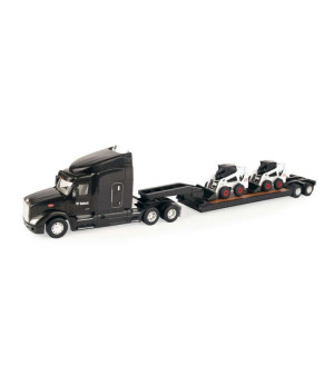 ERTL, 1/32 Big Roads Peterbilt w/ Lowboy & 2 Die-cast Bobcat Skid Loaders