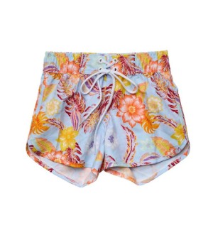 Snapper Rock, Big Girls Toddler|Child Boho Tropical Sustainable Board Shorts