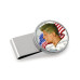 Men's JFK Half Dollar Colorized American Flag Coin Money Clip