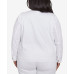 Plus Size Crystal Springs Eyelet Denim Long Sleeve Jacket