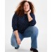 Plus Size Printed Fleece Sweatshirt