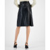 Women's Faux-Leather Midi Skirt
