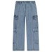 Big Girls Denim Parachute Cargo Pants