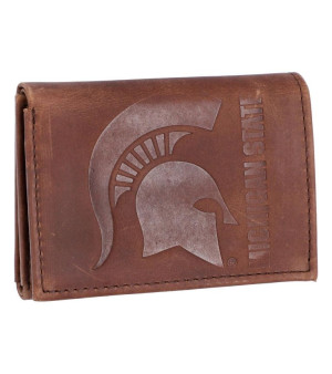 Evergreen Enterprises, Men's Michigan State Spartans Leather Team Tri-Fold Wallet