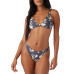 Juniors' Kendra Floral Knot-Front Bikini Top & Kendra Floral Printed High-Leg Bikini Bottom