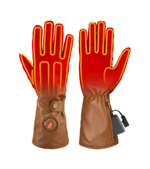 ActionHeat, 5V Battery Heated Leather Dress Glove - Women's - Tan - XS