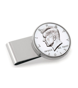 American Coin Treasures, Men's JFK Half Dollar Stainless Steel Coin Money Clip
