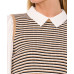 Women's Thin Stripe Vest Layered Sweater Top