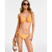 Juniors' Crochet Halter Triangle Bikini Top & Side-Tie Bikini Bottoms