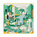 Double Sided Wool Silk Scarf Of Tropical Breeze