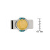 Men's Gold-Layered 1800's Liberty Nickel Turquoise Coin Money Clip