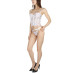 Women's 2 Piece Harlow Floral Lace Bustier and Panty Lingerie Set