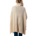 Women's Mock Turtleneck Pocket Poncho