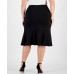 Plus Size Compression Pull-On Flounce Skirt