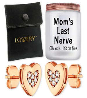 Lovery, 3-Pc. Heart Earrings & 