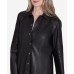 Petite Runway Ready Floral Embroidered Faux Leather Jacket