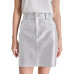 Women's Metallic Cotton Denim Mini Skirt