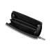 Men's Leather Zip-Around Continental Wallet with Contrast Color Edge