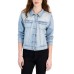 Juniors' Long-Sleeve Denim Trucker Jacket