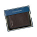 Men's Leather Trifold Wallet with Contrast Color Edge