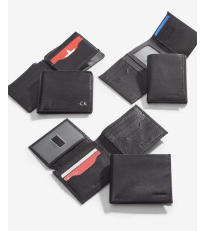 Calvin Klein, Men's Leather RFID Wallet Collection