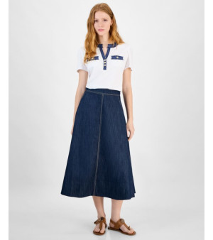 Tommy Hilfiger, Women's Denim Midi Circle Skirt