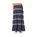 Womens Polka Dot Tiered Maxi Skirt