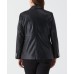 Leather Double Breasted Blazer